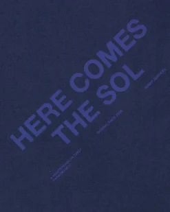 Bandana bleu estampé here comes the sol Claude