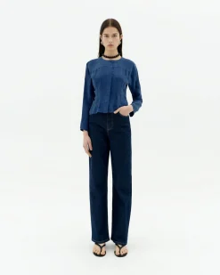 Blouse bleue Cupro Briana