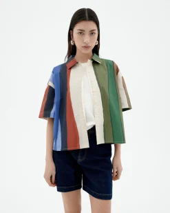 Blouse poplin à rayures river Anna