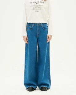 Jean bleu classique wide leg Hedda