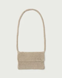 Mini sac écru crocheté à la main