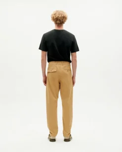 Pantalon beige à plis décontractée Wotan