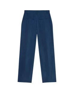 Pantalon bleu à plis décontractée Cupro Cirila