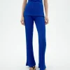 Pantalon comfy en maille bleu Ecovero Naia