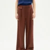 Pantalon marron wide leg low rise Pat