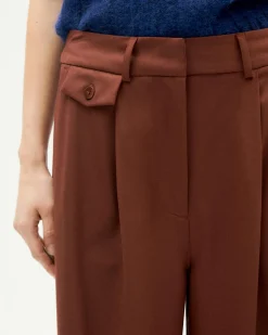 Pantalon marron wide leg low rise Pat