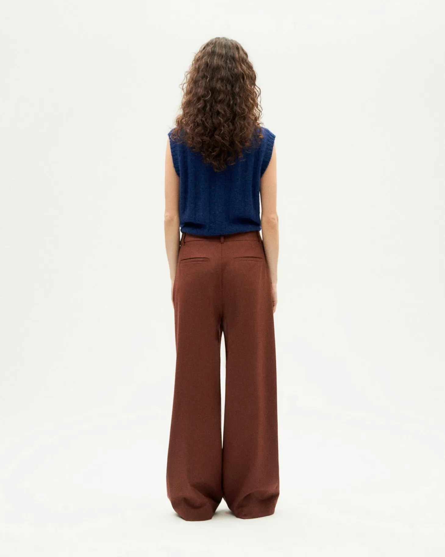Pantalon marron wide leg low rise Pat