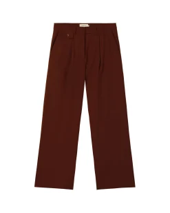 Pantalon marron wide leg low rise Pat