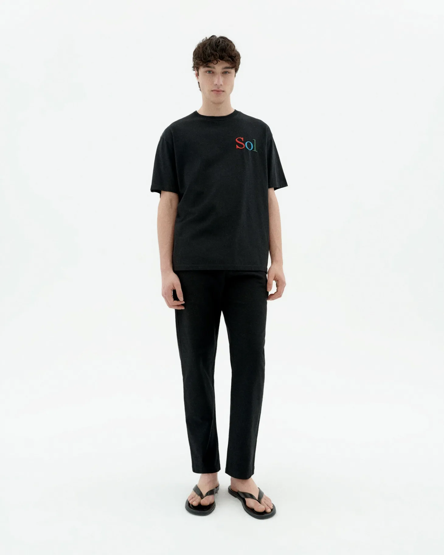 Pantalon noir droit Travel Light