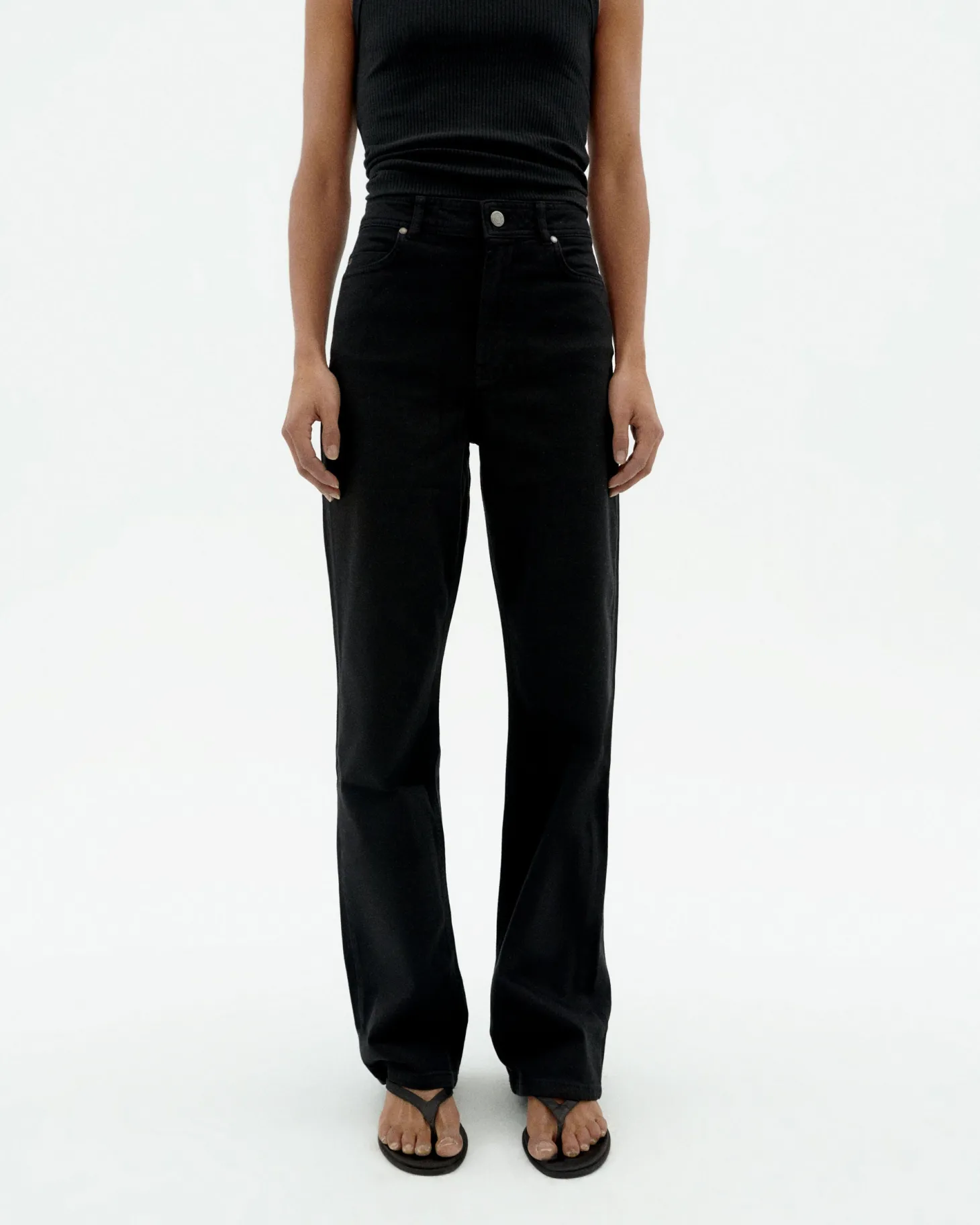 Pantalon noir taille haute Theresa