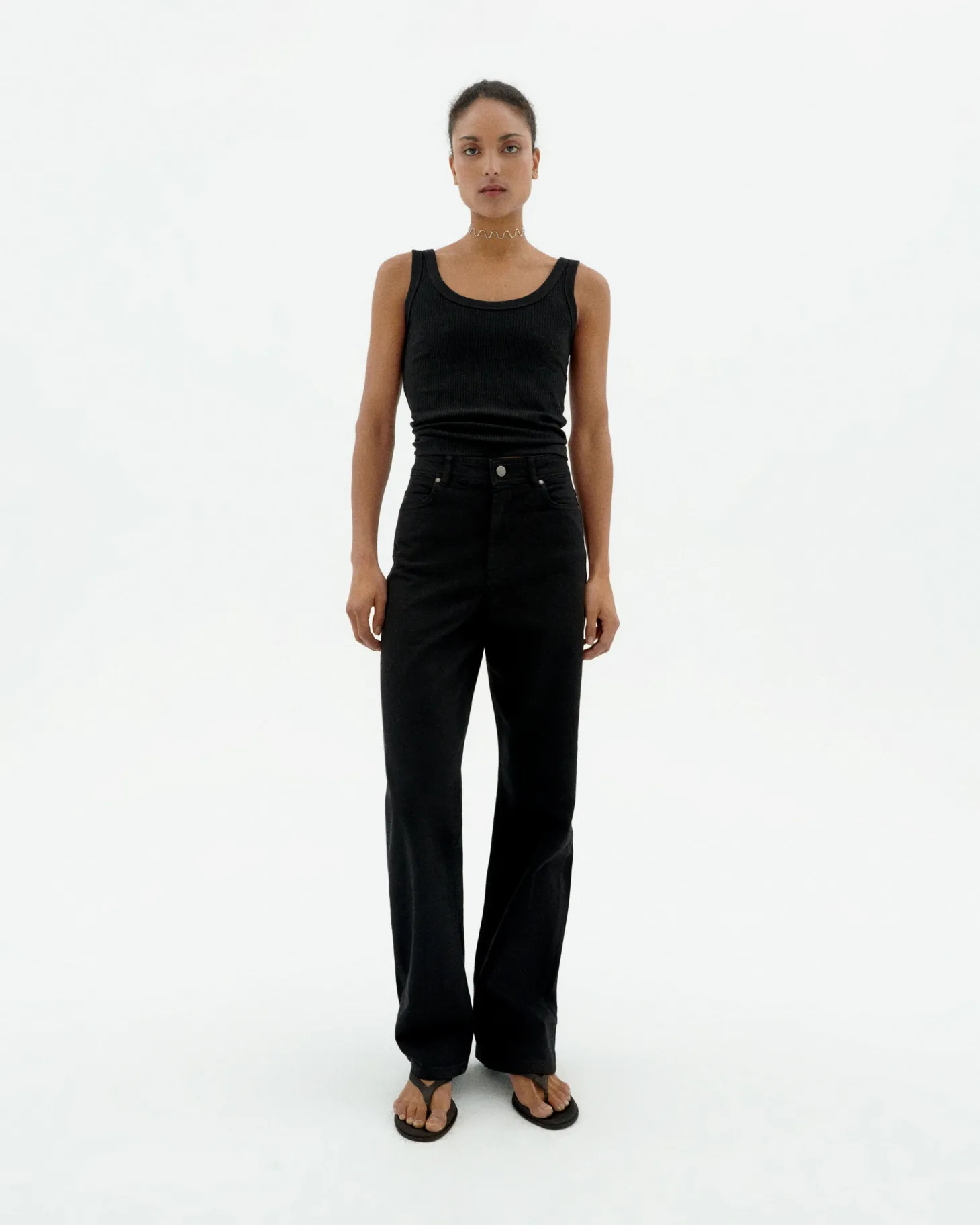 Pantalon noir taille haute Theresa