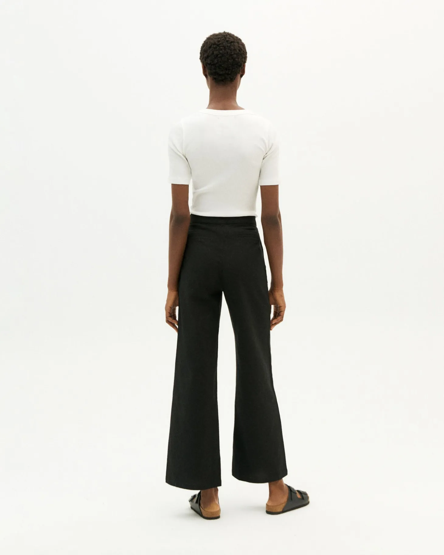 Pantalon noir taille haute Karina