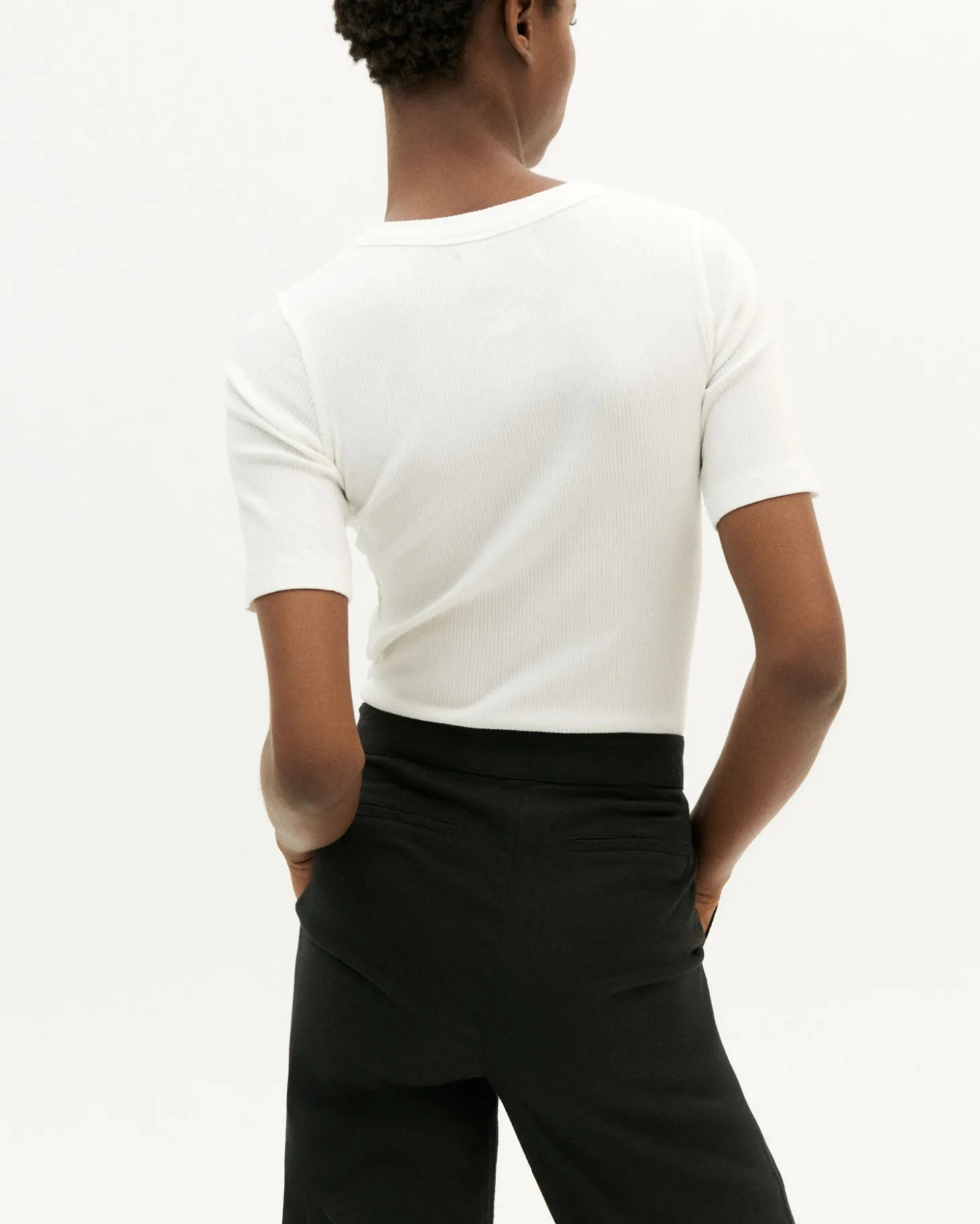 Pantalon noir taille haute Karina