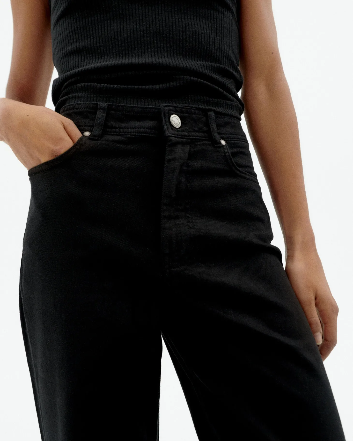 Pantalon noir taille haute Theresa