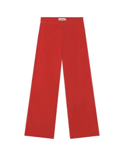 Pantalon rouge taille haute Karina