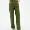 Pantalon vert droit Perle