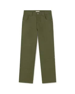 Pantalon vert droit Perle