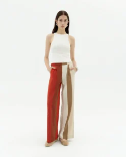 Pantalon wide leg à rayures sandfire Manolita