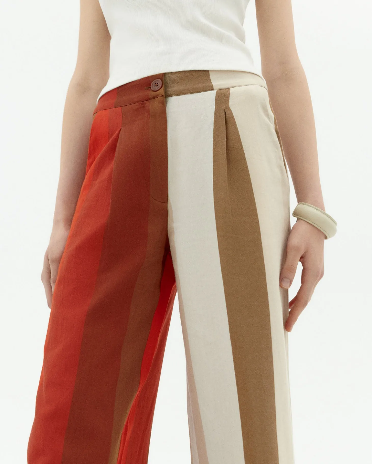 Pantalon wide leg à rayures sandfire Manolita