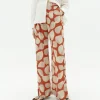 Pantalon wide leg estampé Ecovero leaf Manolita