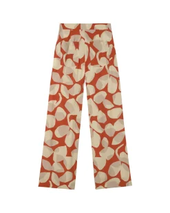 Pantalon wide leg estampé Ecovero leaf Manolita