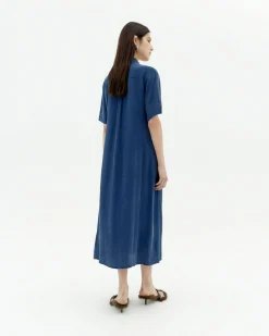Robe bleue Cupro Gianna