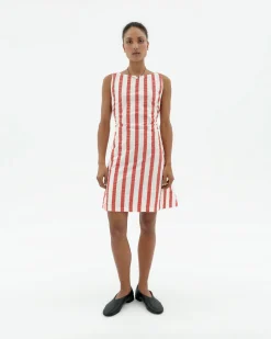 Robe seersucker à rayures nœud Cecile