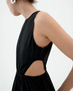 Robe seersucker cut out Kin
