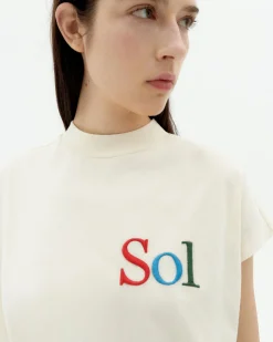 T-shirt blanc brodée sol type Volta