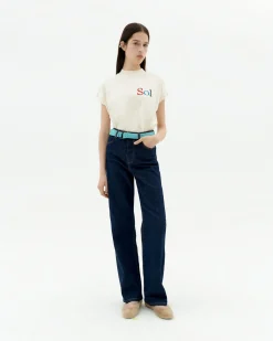 T-shirt blanc brodée sol type Volta