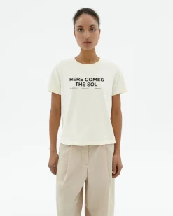T-shirt blanc here comes the sol Ida