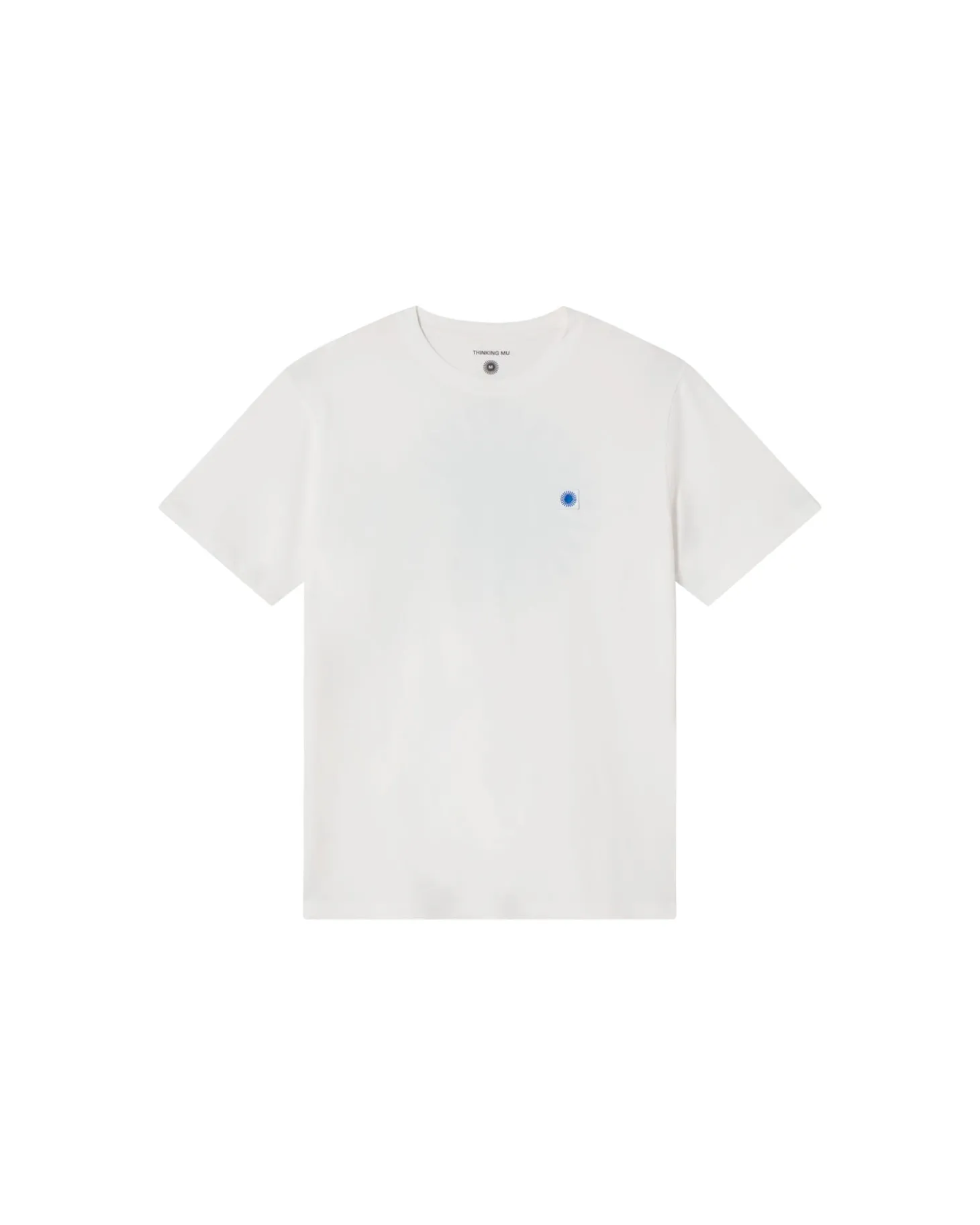 T-shirt blanc soleil bleu au dos