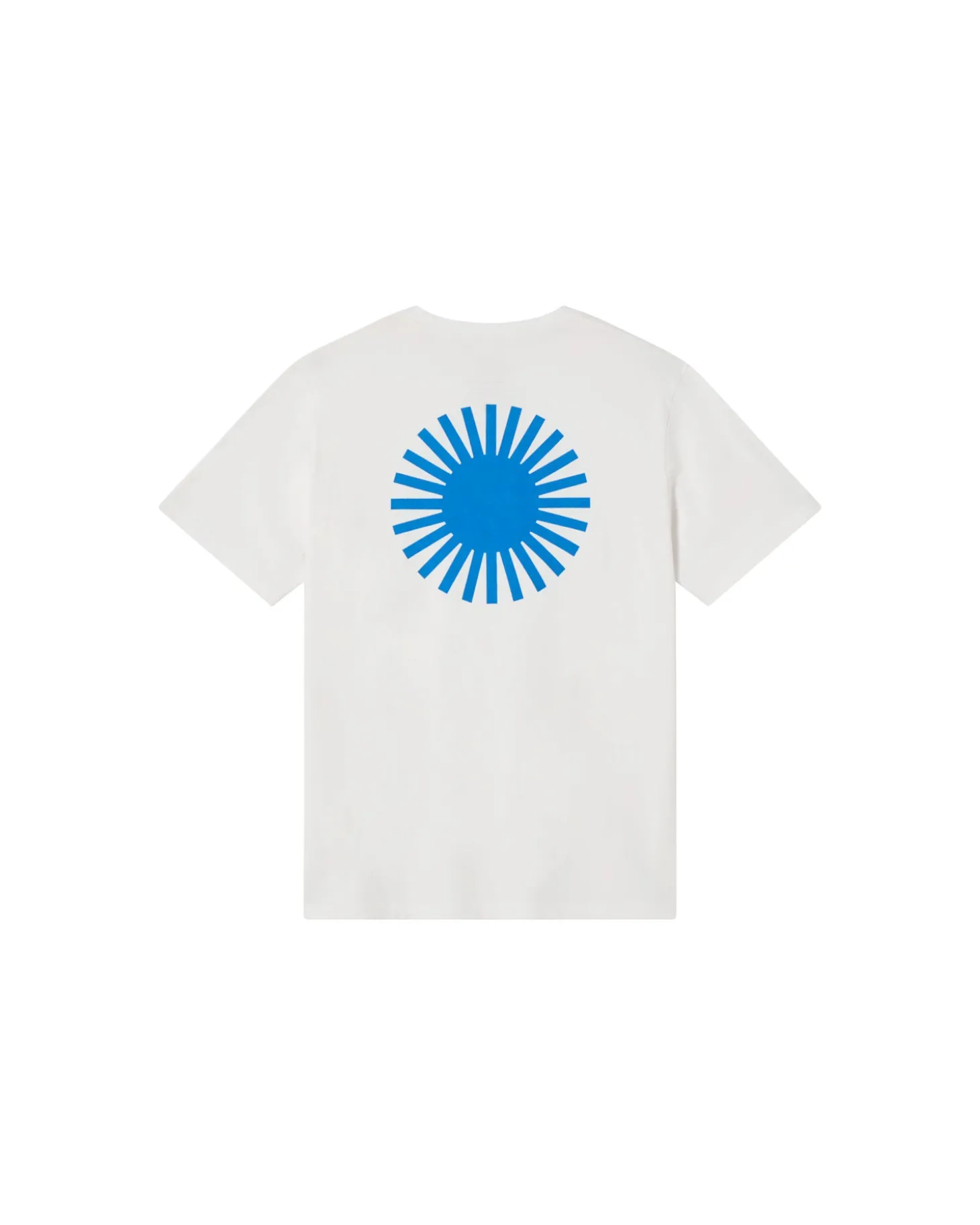 T-shirt blanc soleil bleu au dos