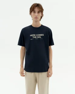 T-shirt bleu here comes the sol