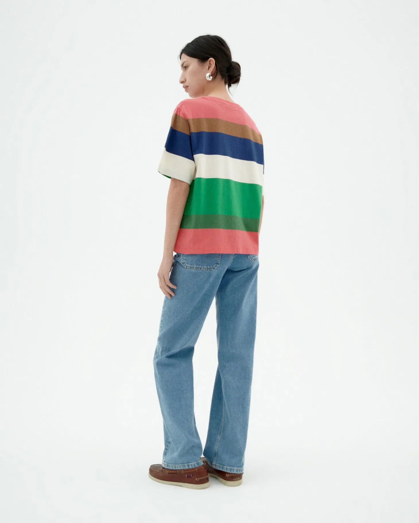 T-shirt multicolore à rayures Lucia