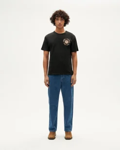 T-shirt noir happy sun