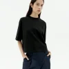T-shirt noir oversize Lena