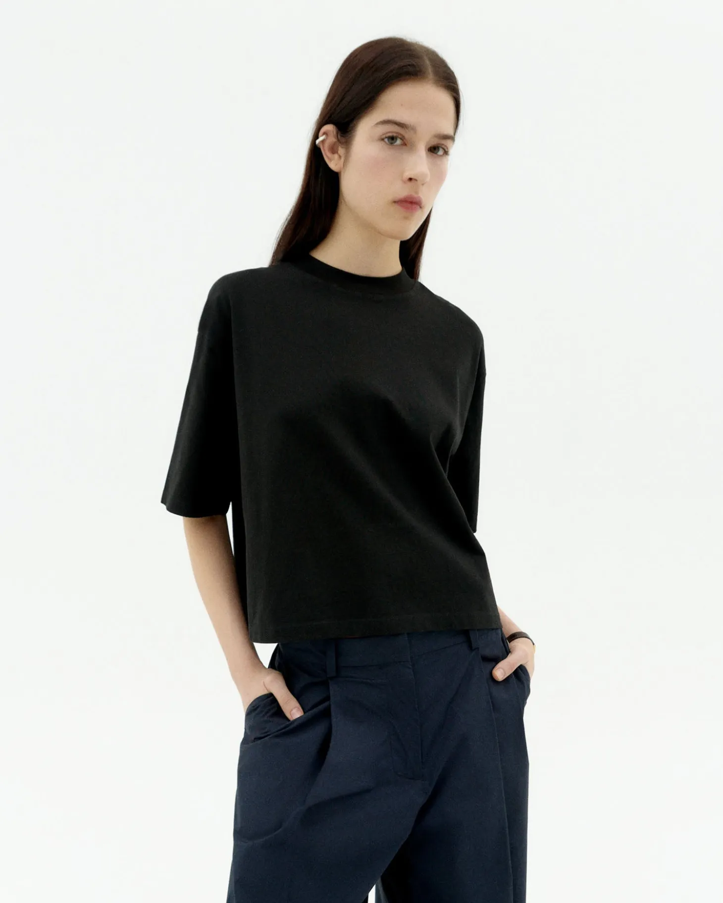 T-shirt noir oversize Lena
