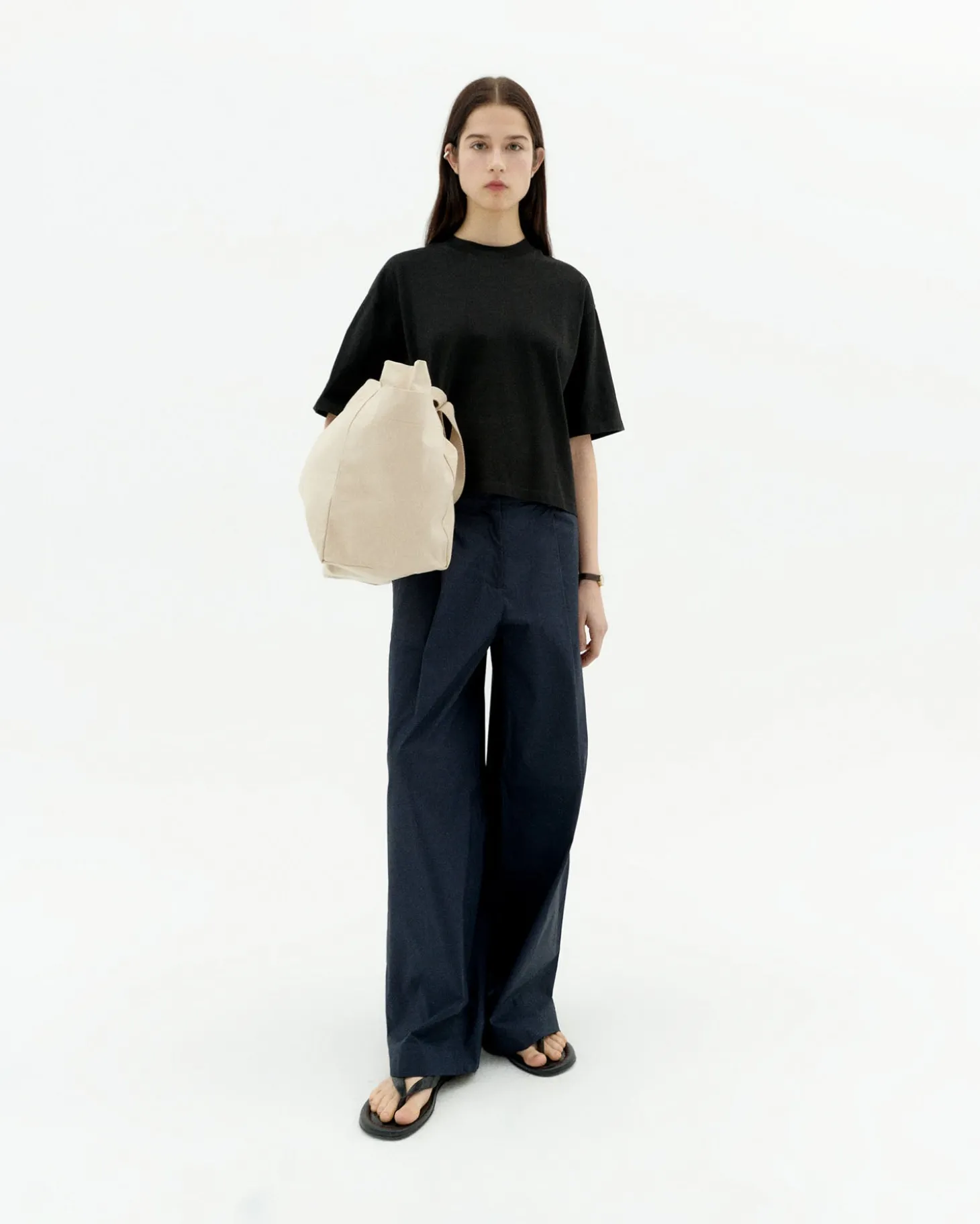 T-shirt noir oversize Lena