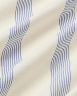 Bandana brodée à la main à rayures bleues Connie