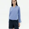Blouse bleue croisé Lenie
