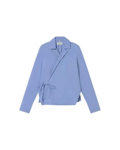 Blouse bleue croisé Lenie
