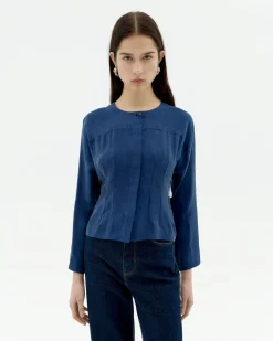 Blouse bleue Cupro Briana