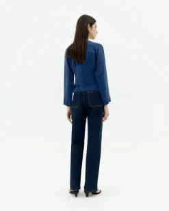 Blouse bleue Cupro Briana