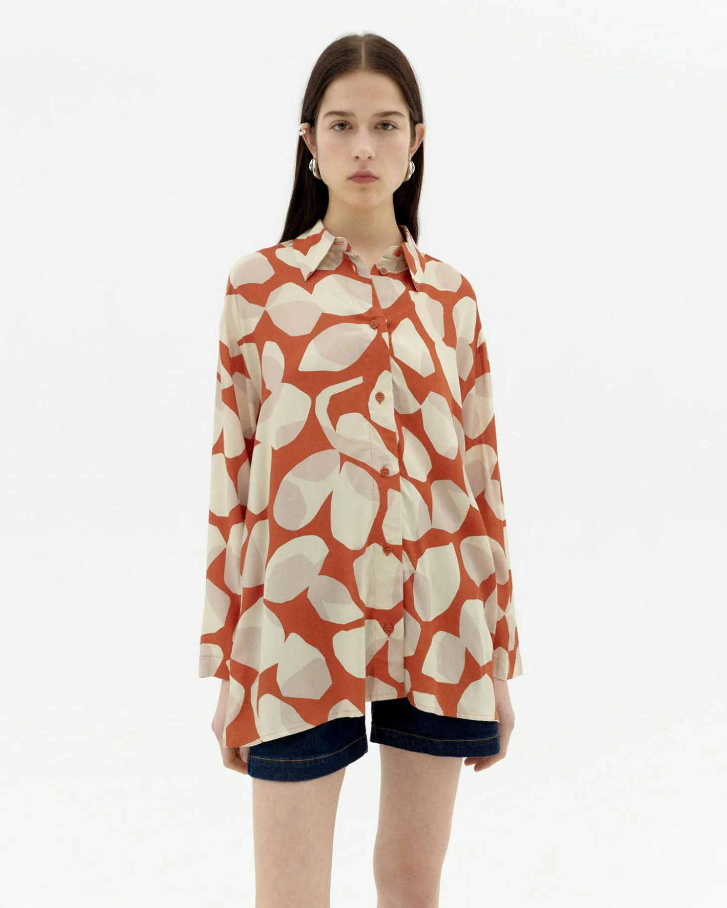 Blouse orange Ecovero leaf Ava