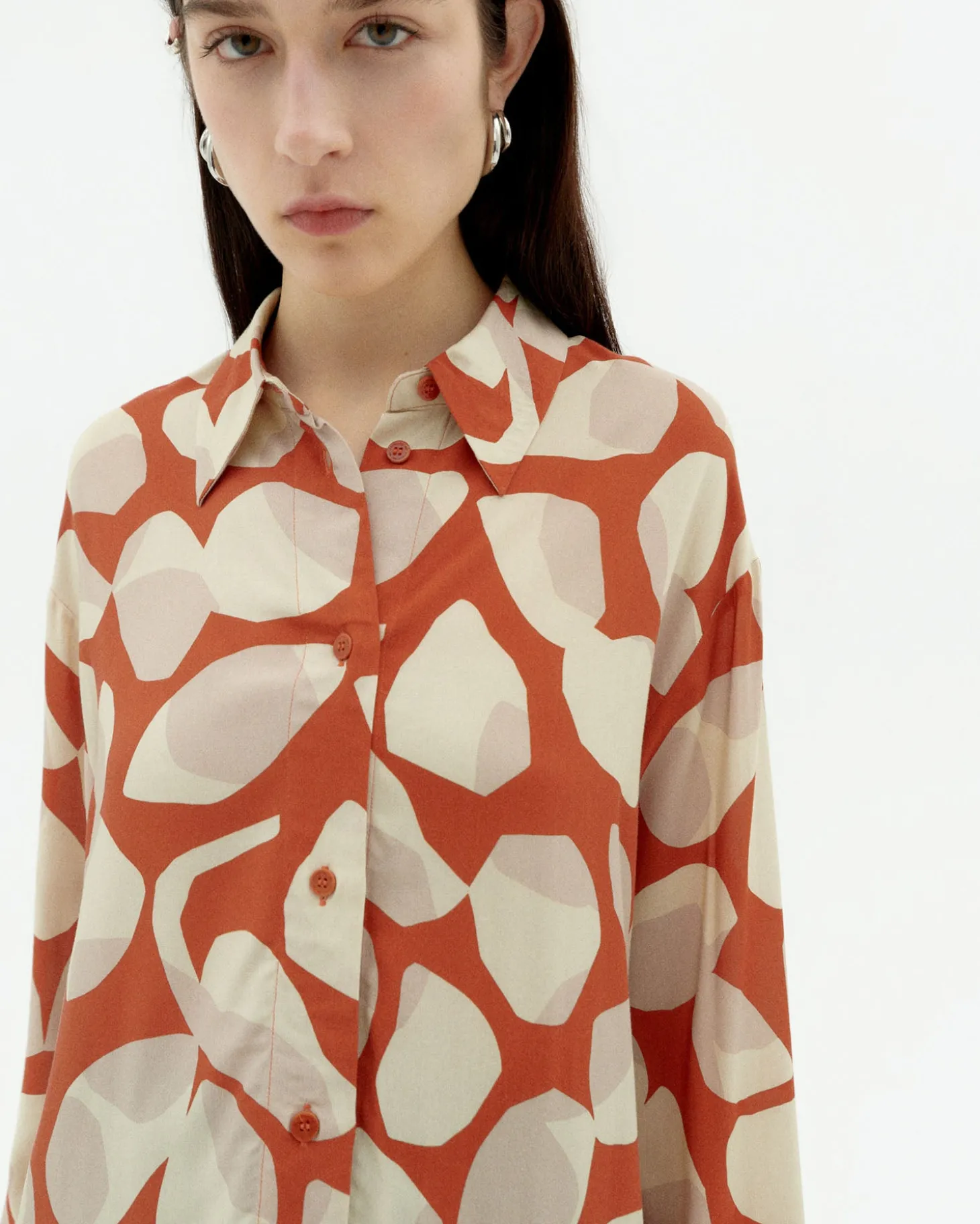 Blouse orange Ecovero leaf Ava