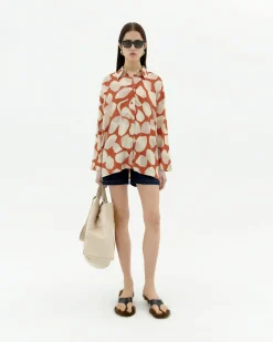 Blouse orange Ecovero leaf Ava