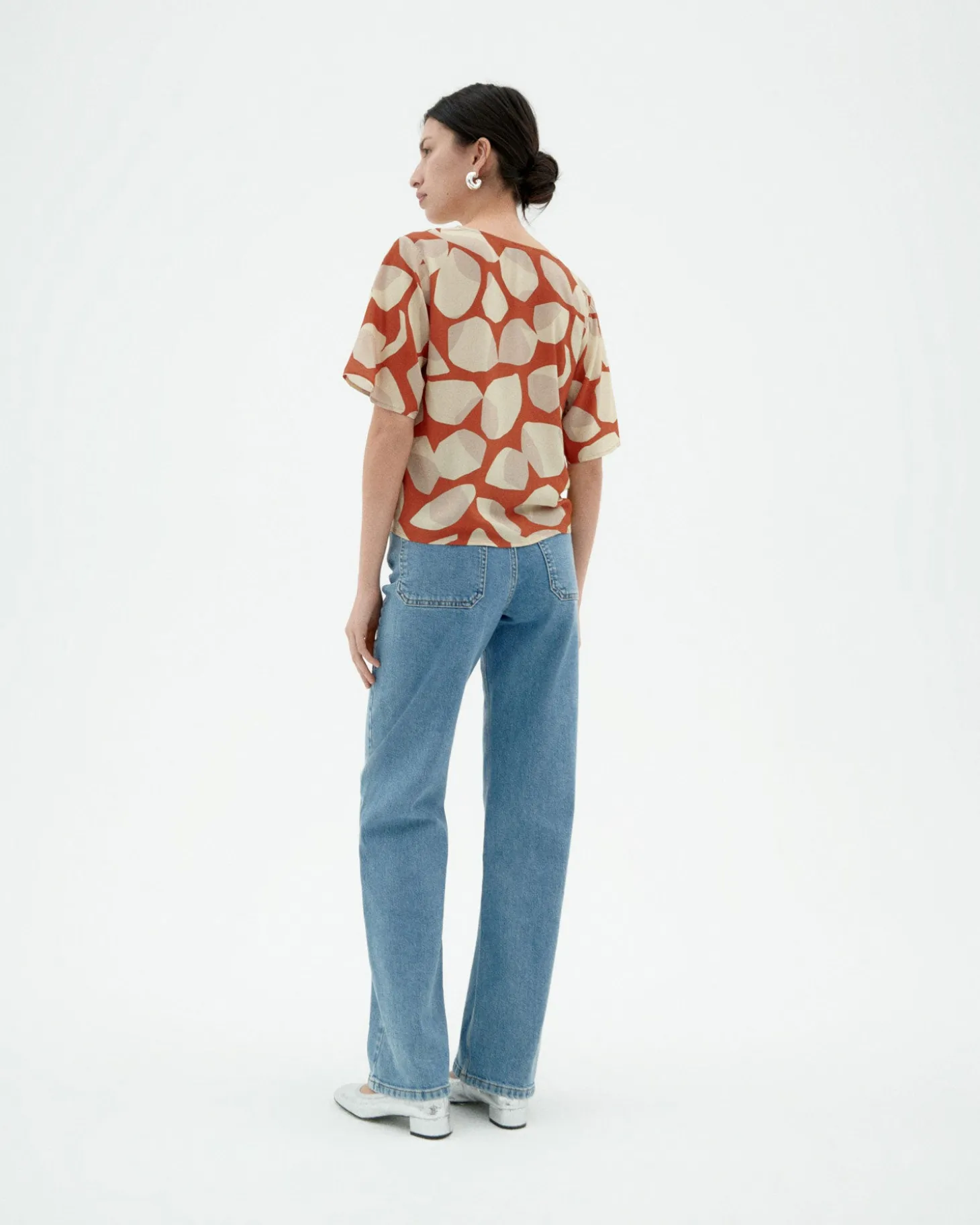 Blouse orange Ecovero leaf Libelula