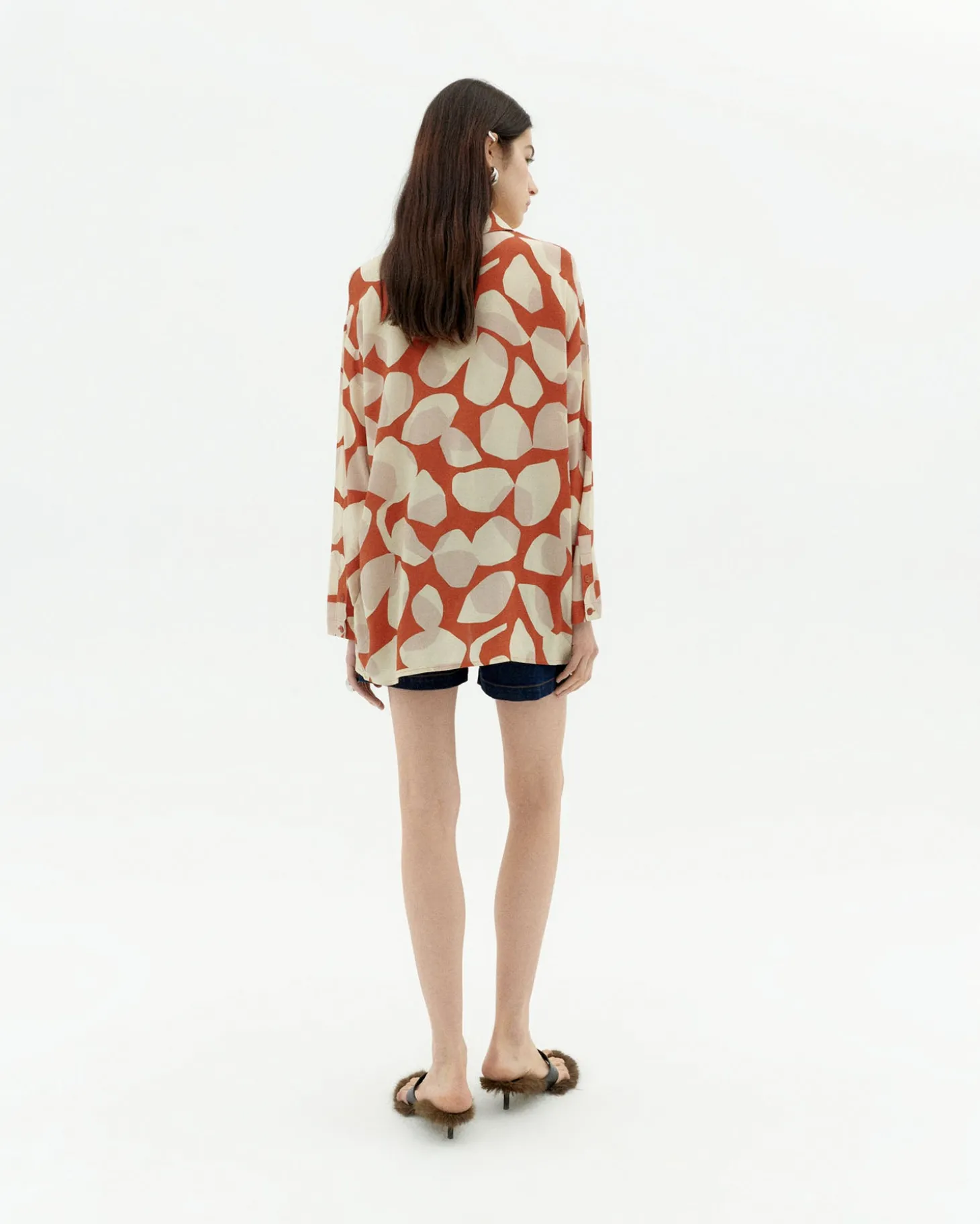 Blouse orange Ecovero leaf Ava