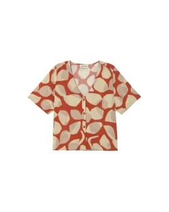 Blouse orange Ecovero leaf Libelula